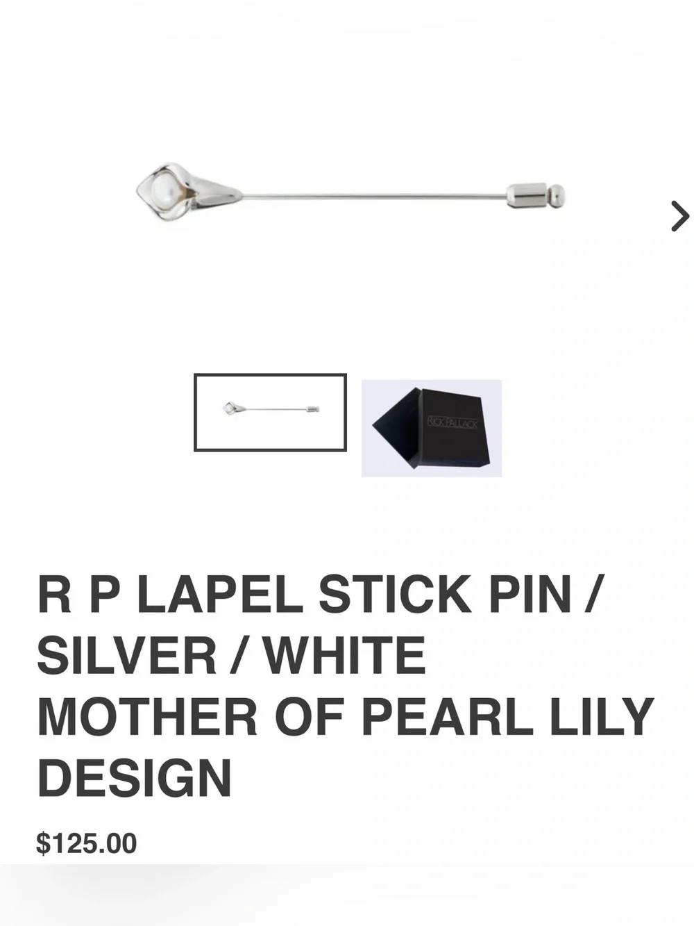 Rick Pallack Mother of Pearl Tie Pin